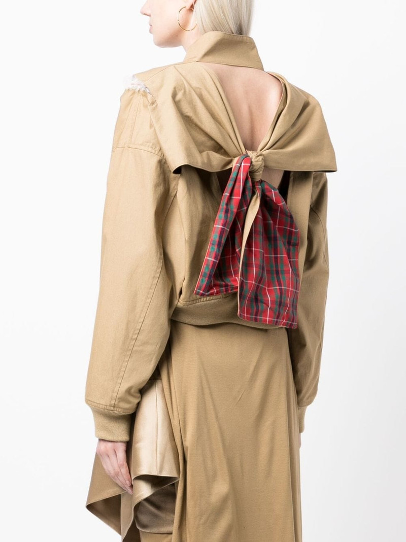 knot-detail cropped jacket 4