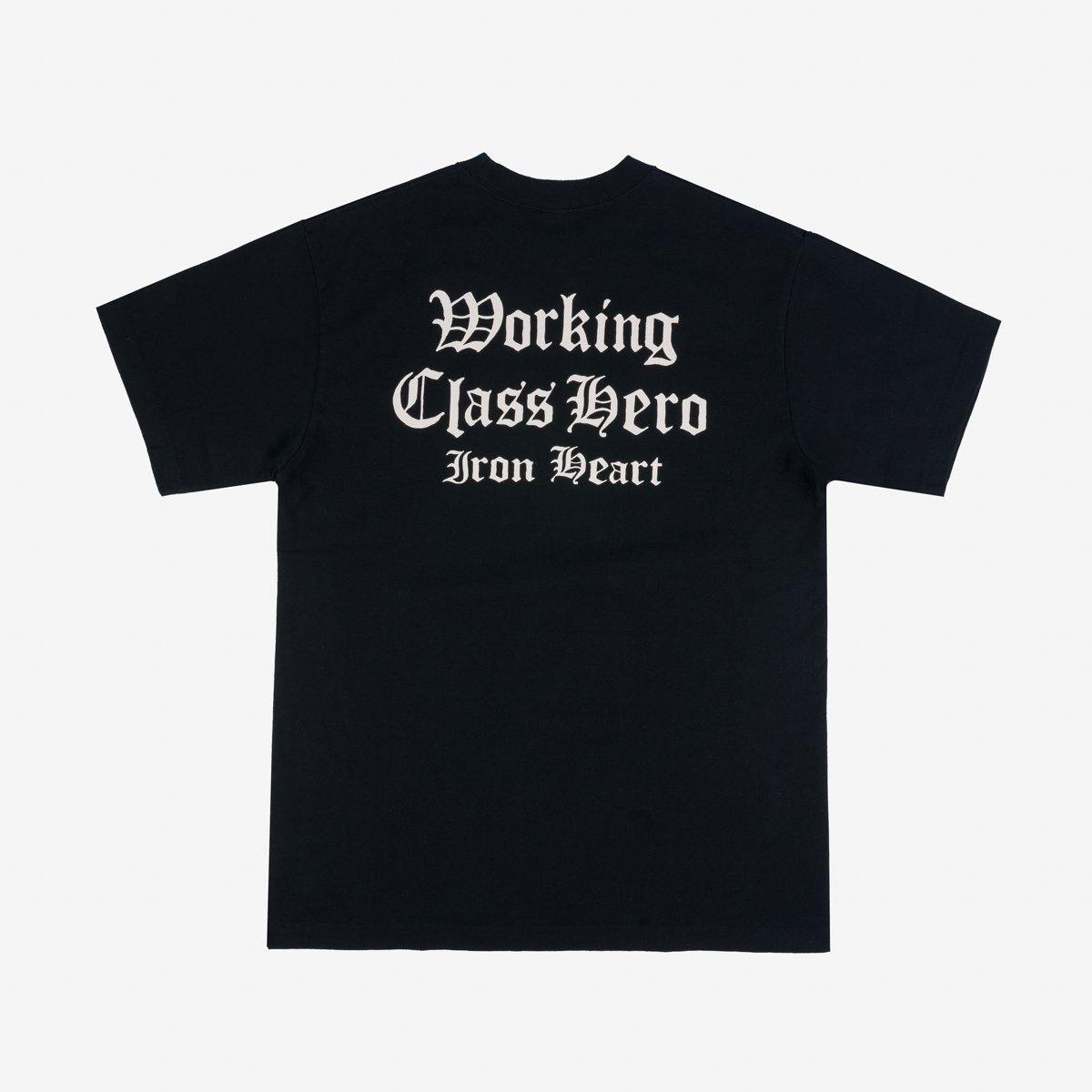 IHPT-2303-BLK 7.5oz Printed Loopwheel Crew Neck T-Shirt - Black - 6