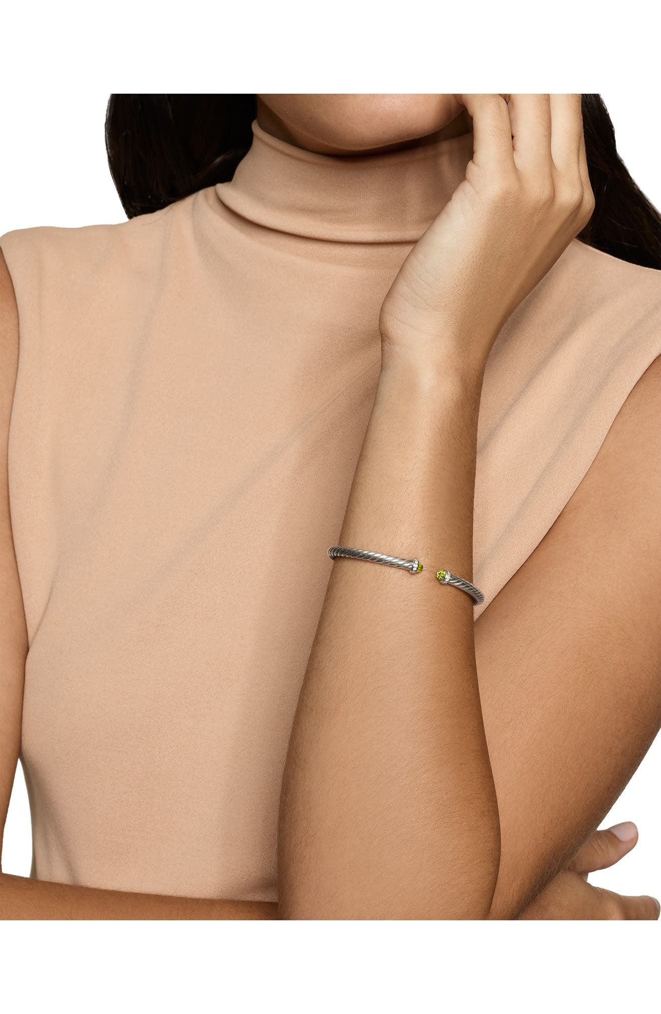 David Yurman Classic Cablespira® Bracelet, 4mm in Peridot at Nordstrom - 2