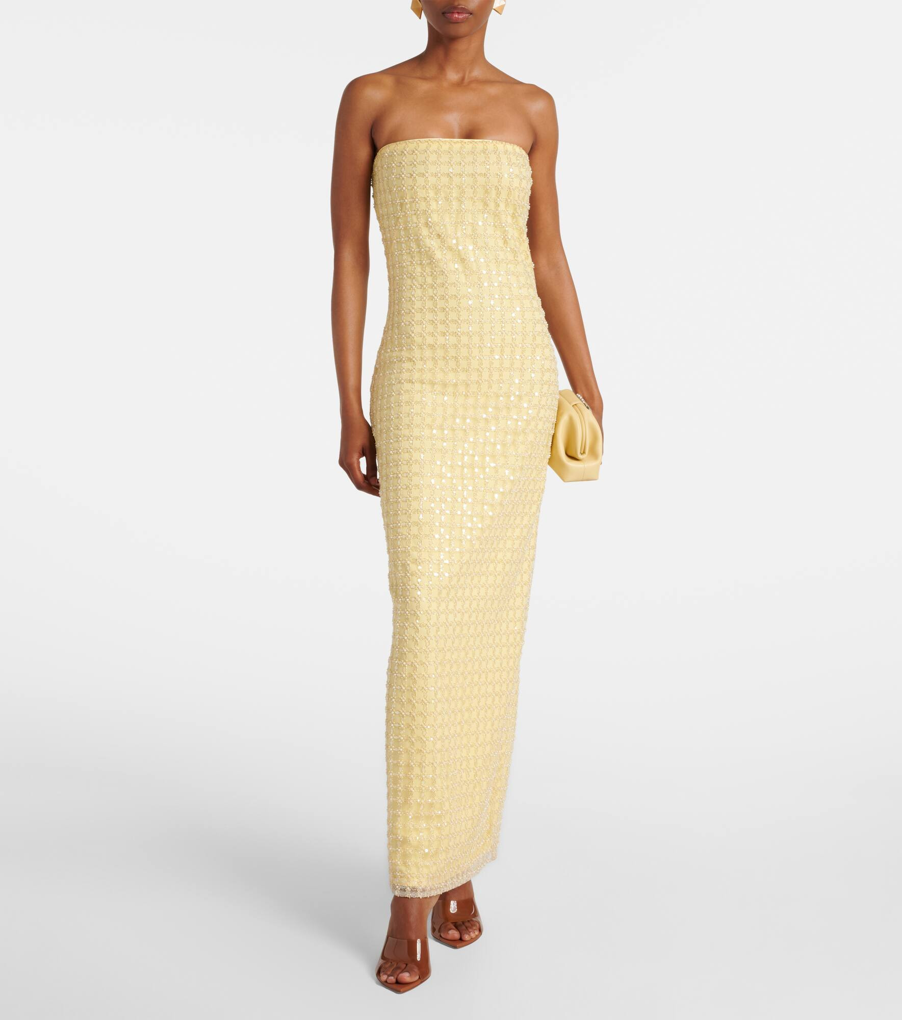 Embellished strapless gown - 2