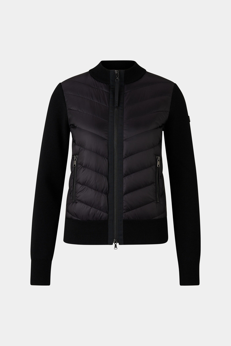 Zilly hybrid knit jacket in Black 1