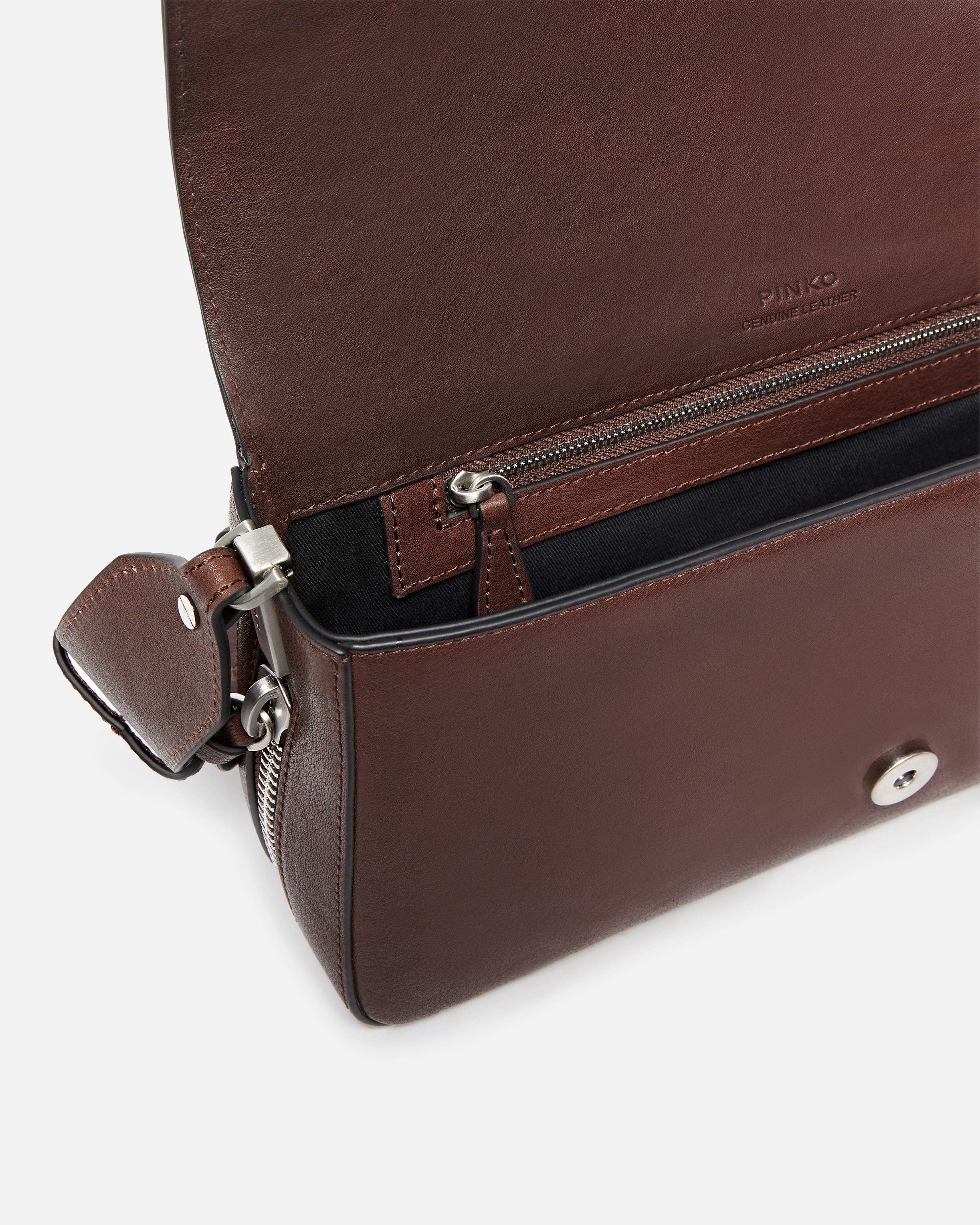 MEDIUM LEATHER CLASSIC LOVE BAG SLOUCHY SHOULDER BAG WITH ZIP - 4