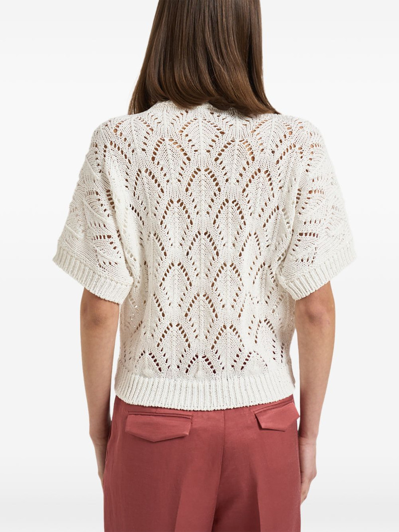 pointelle-knit T-shirt 4