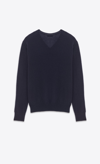 SAINT LAURENT v-neck sweater in cashmere and silk outlook