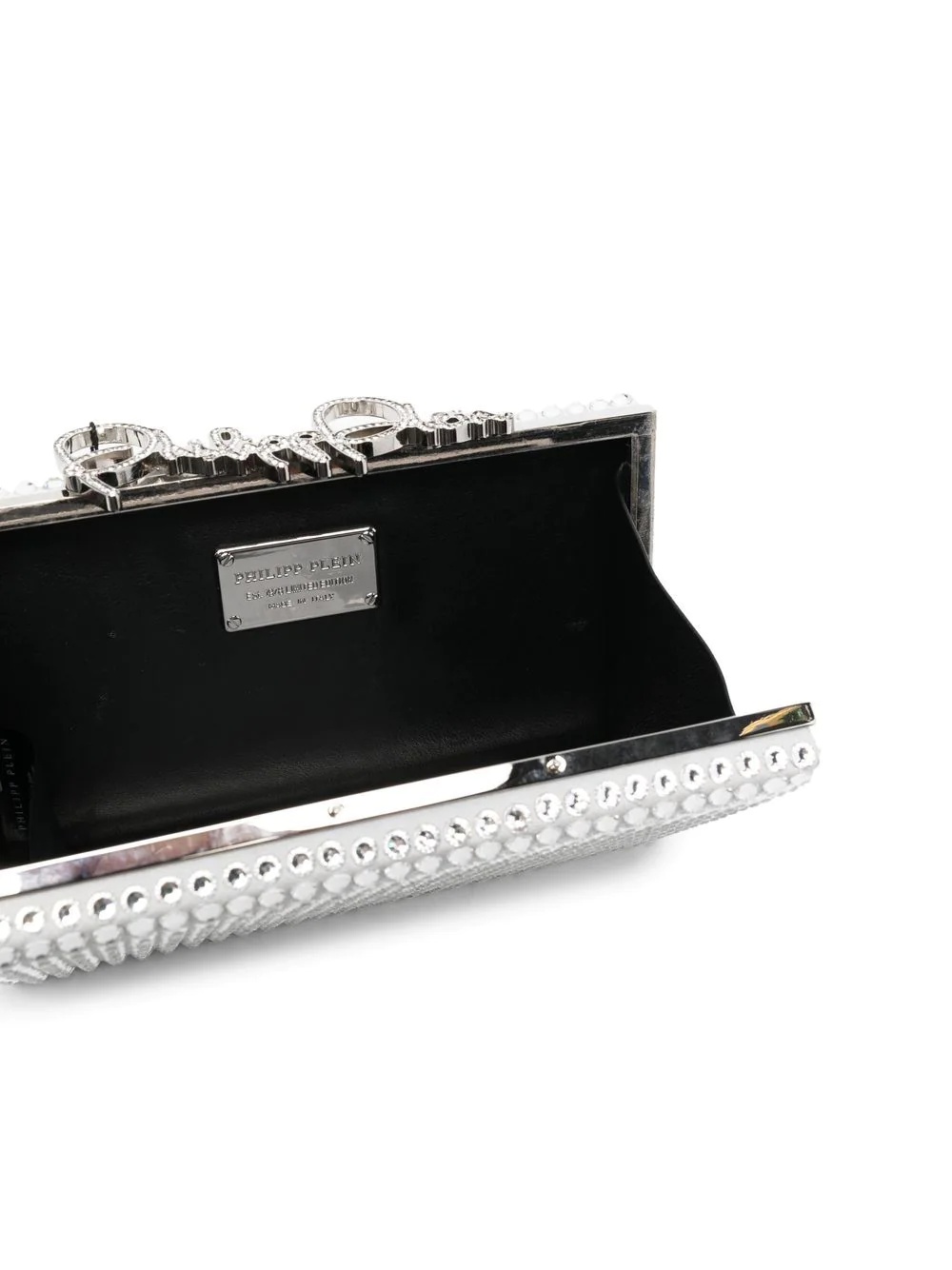 logo embellished clutch - 5