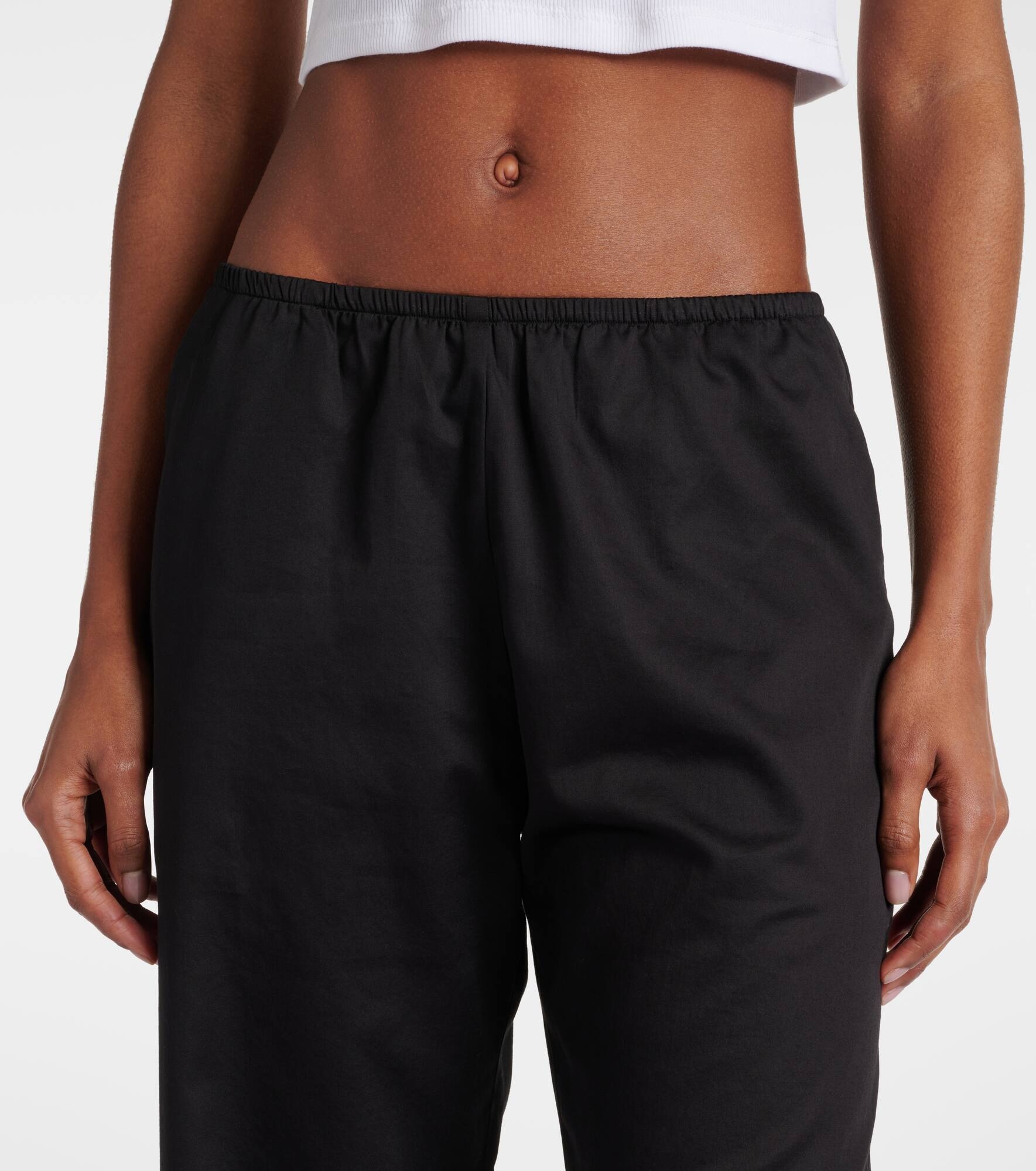 Yoko mid-rise cotton wide-leg pants - 4
