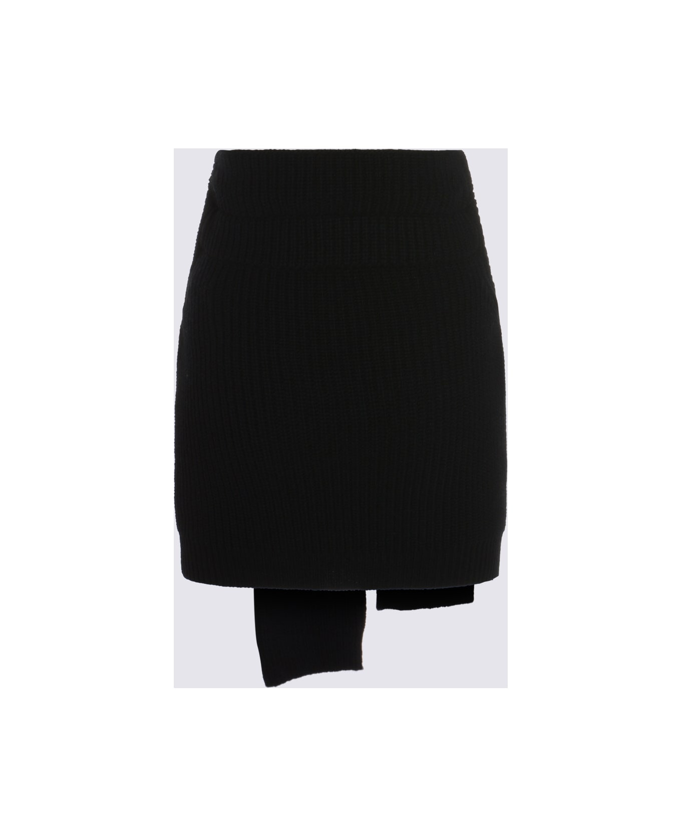 Black Wool Skirt - 2