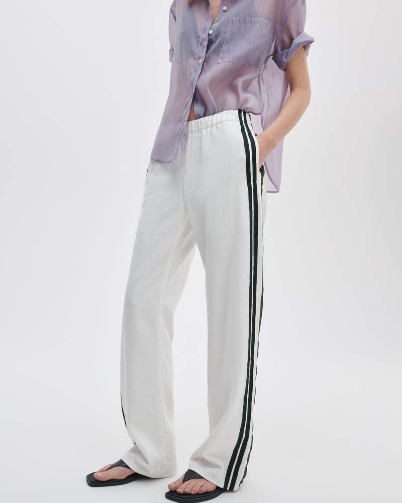 rag & bone Logan Denim Track Pants Mid-Rise in Featherweight Denim outlook