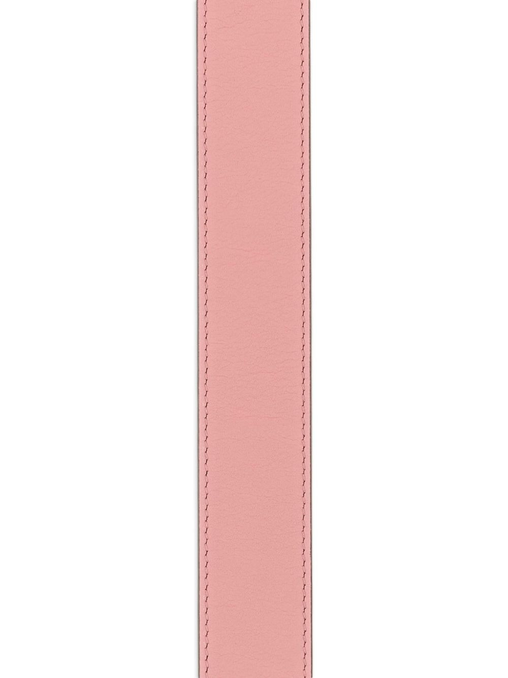 V-logo Signature leather belt - 4