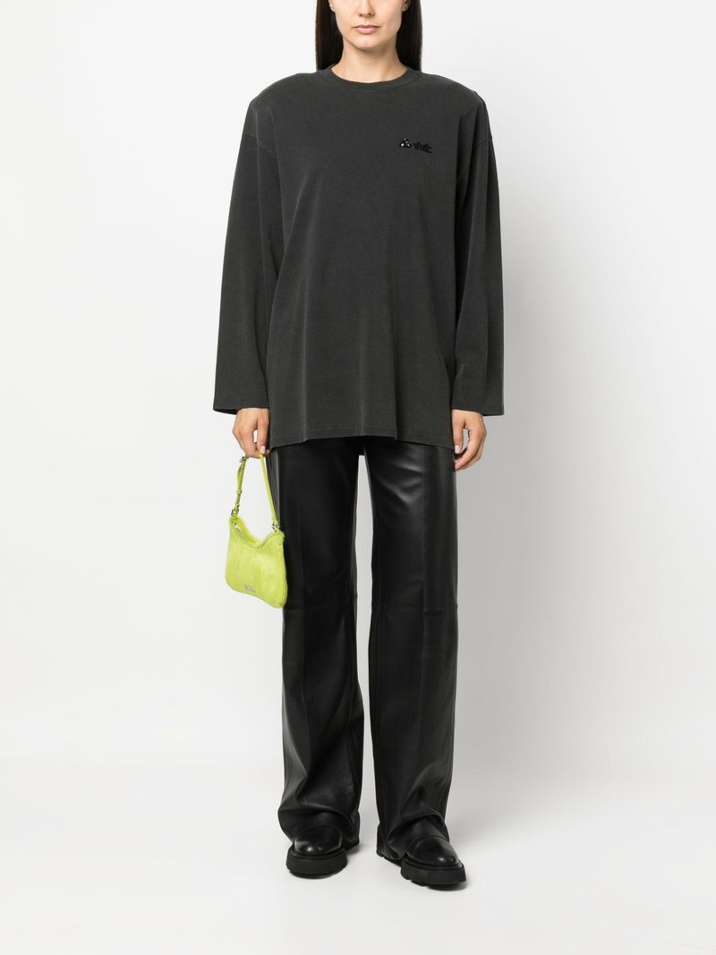 ROTATE sequin-logo cotton T-shirt outlook