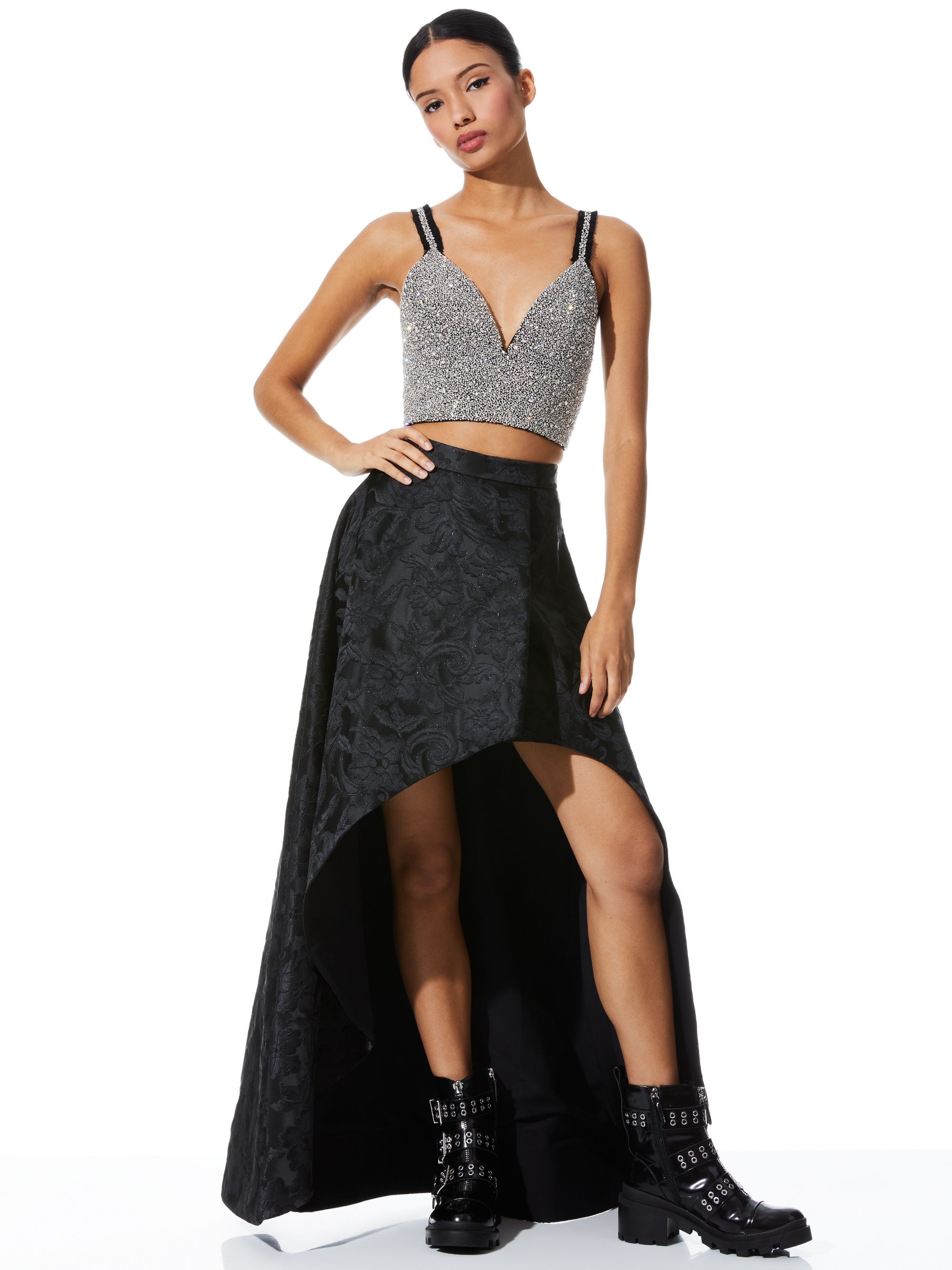 SERRA ASYMMETRICAL HIGH LOW SKIRT - 5