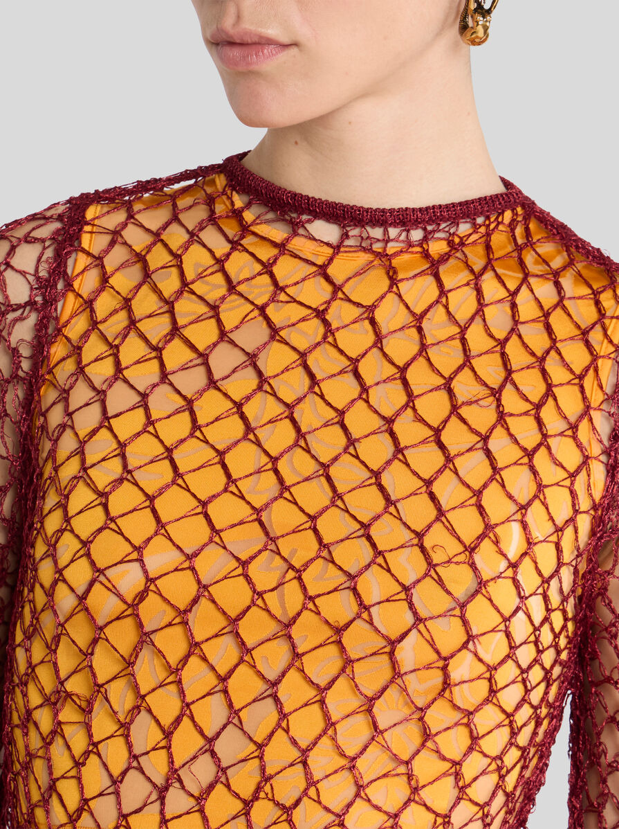 MESH-EFFECT LONG-SLEEVED SWEATER - 3