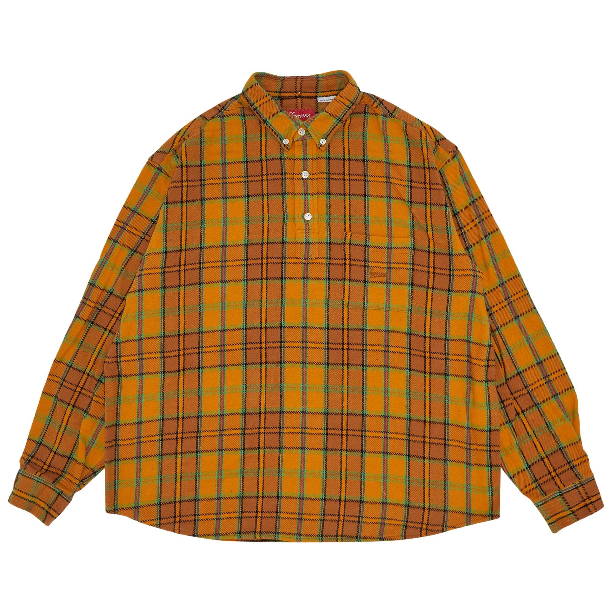 Supreme Pullover Plaid Flannel Shirt 'Gold' - 1