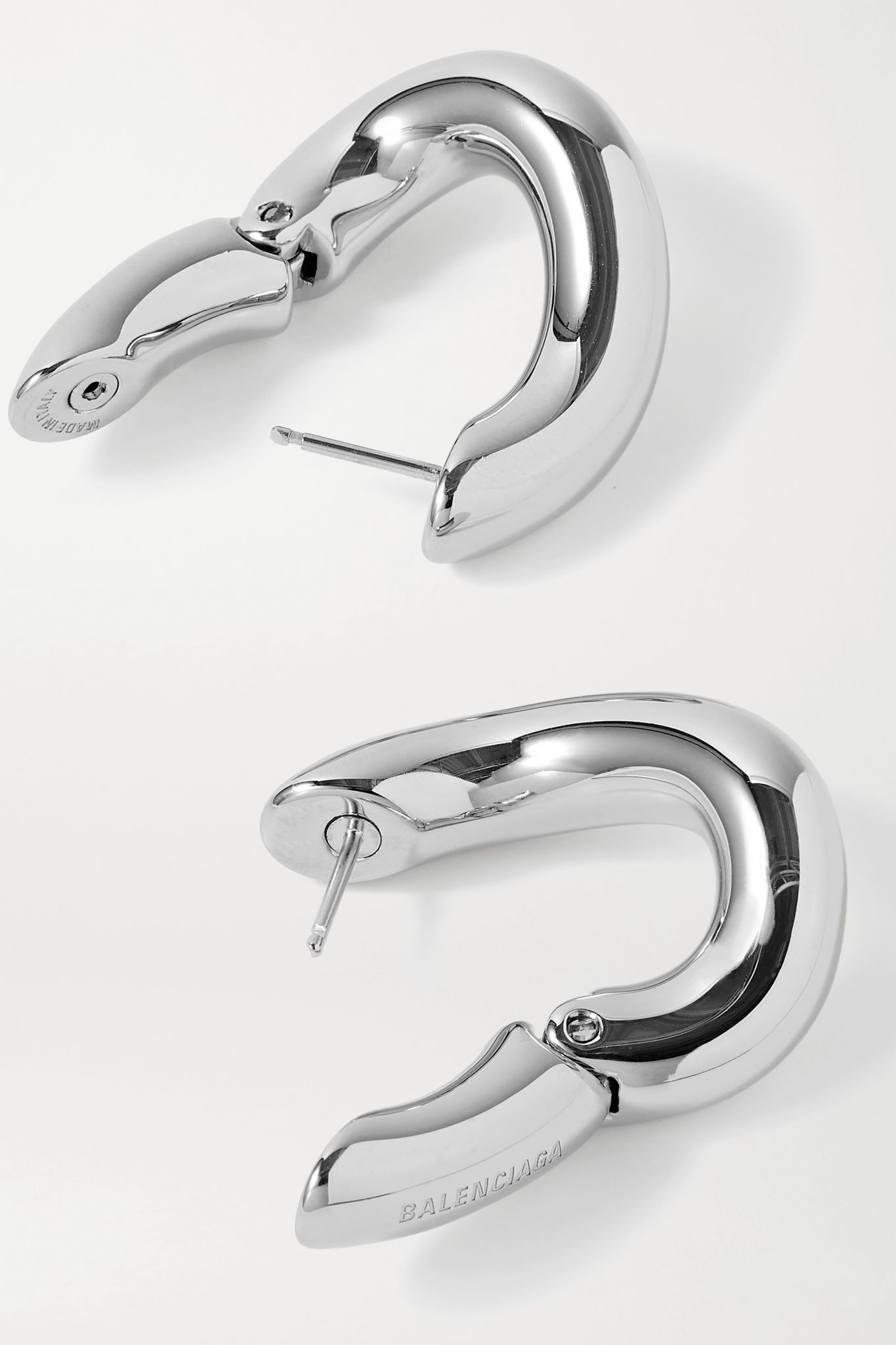 Loop silver-tone earrings - 3