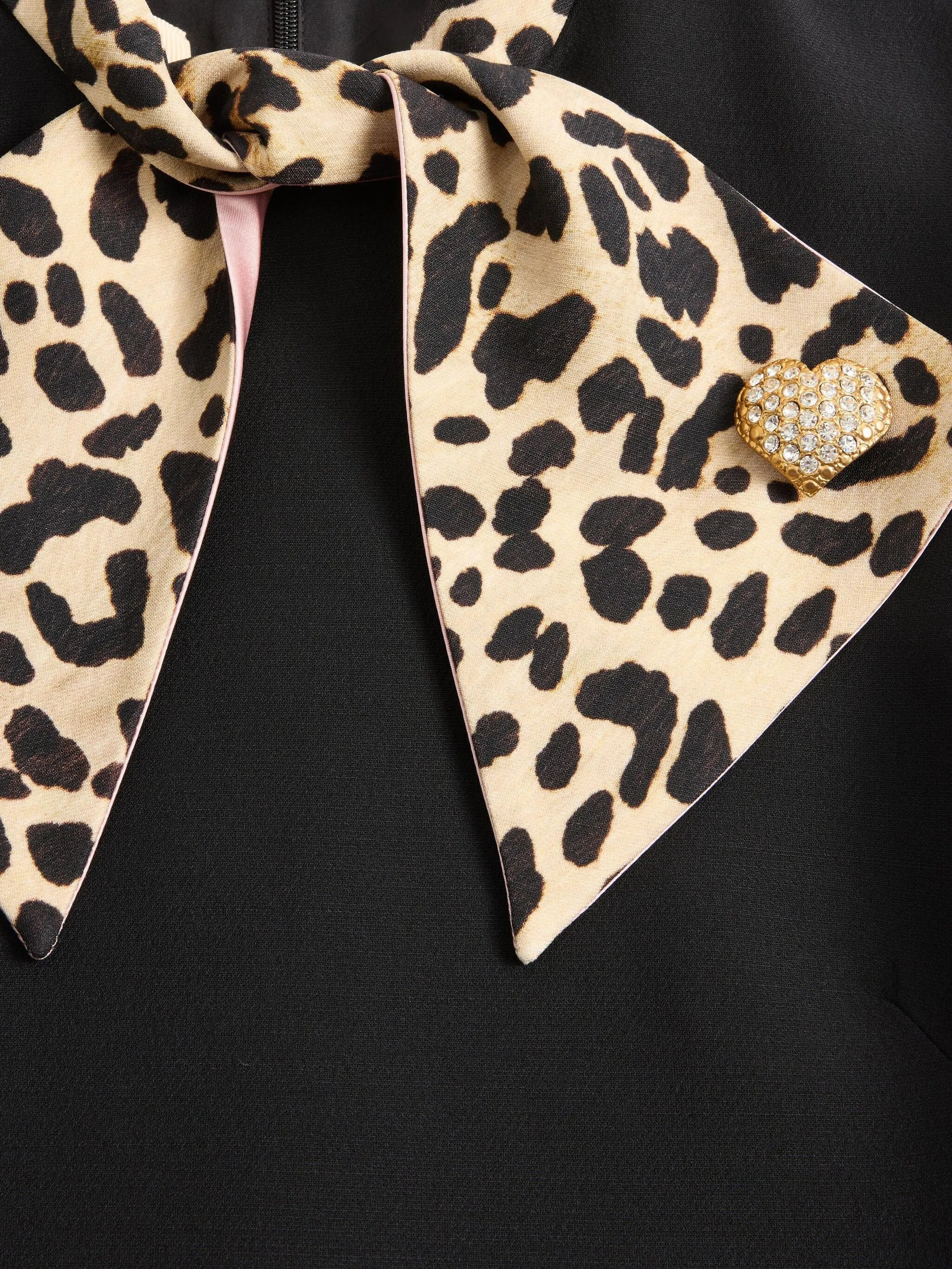leopard-bow mini dress - 7