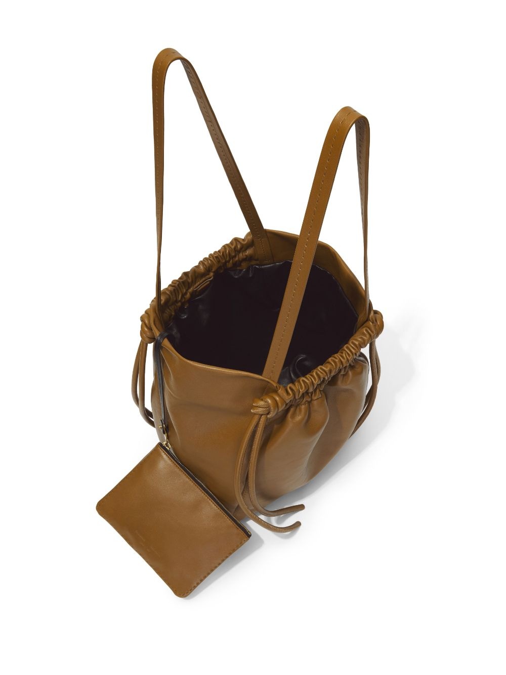 leather drawstring tote - 5