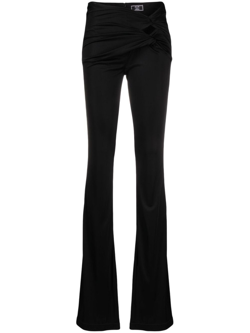 x Dua Lipa knotted flared trousers 1