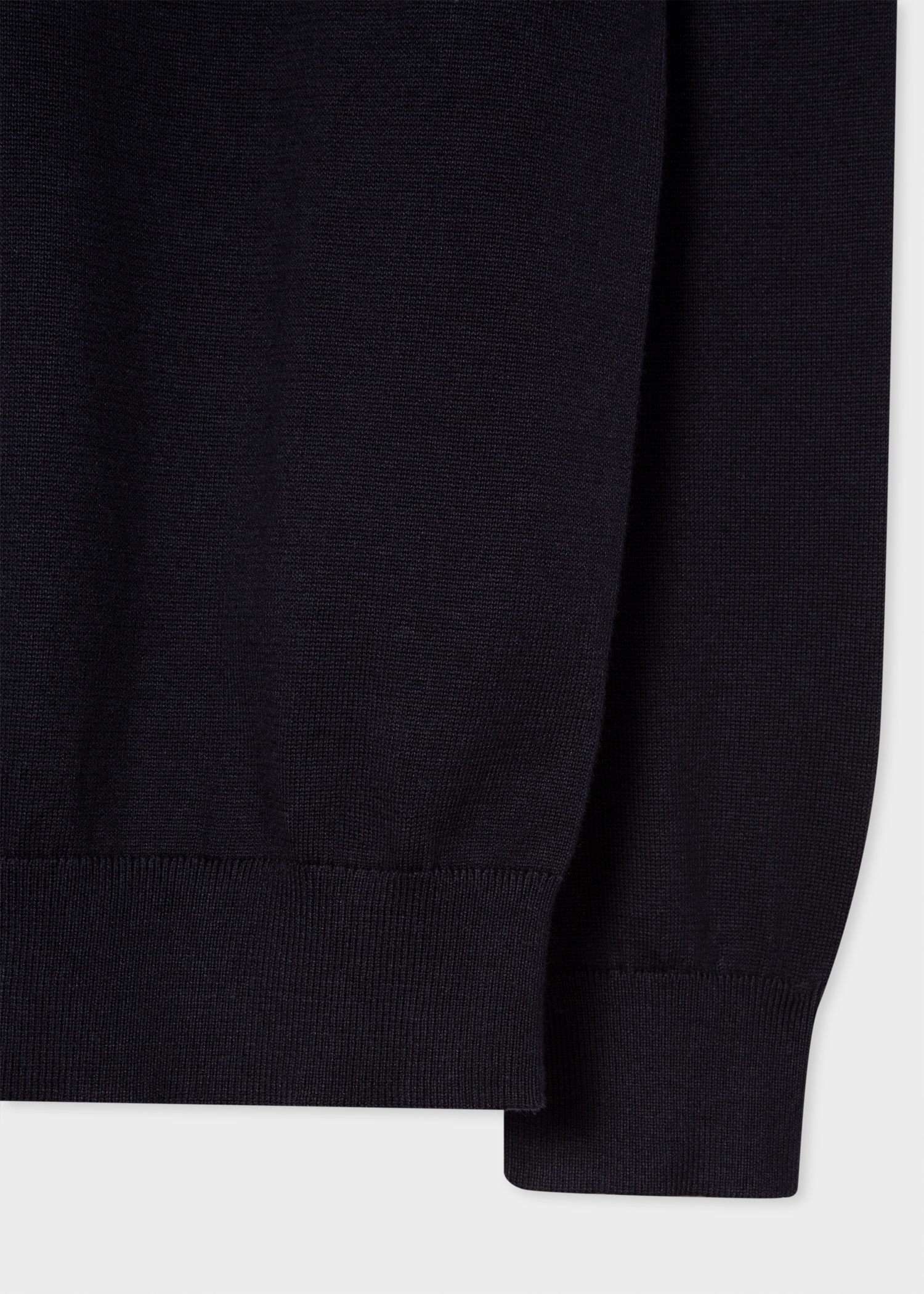 Dark Navy Zebra Logo Knitted Cotton Sweater - 3
