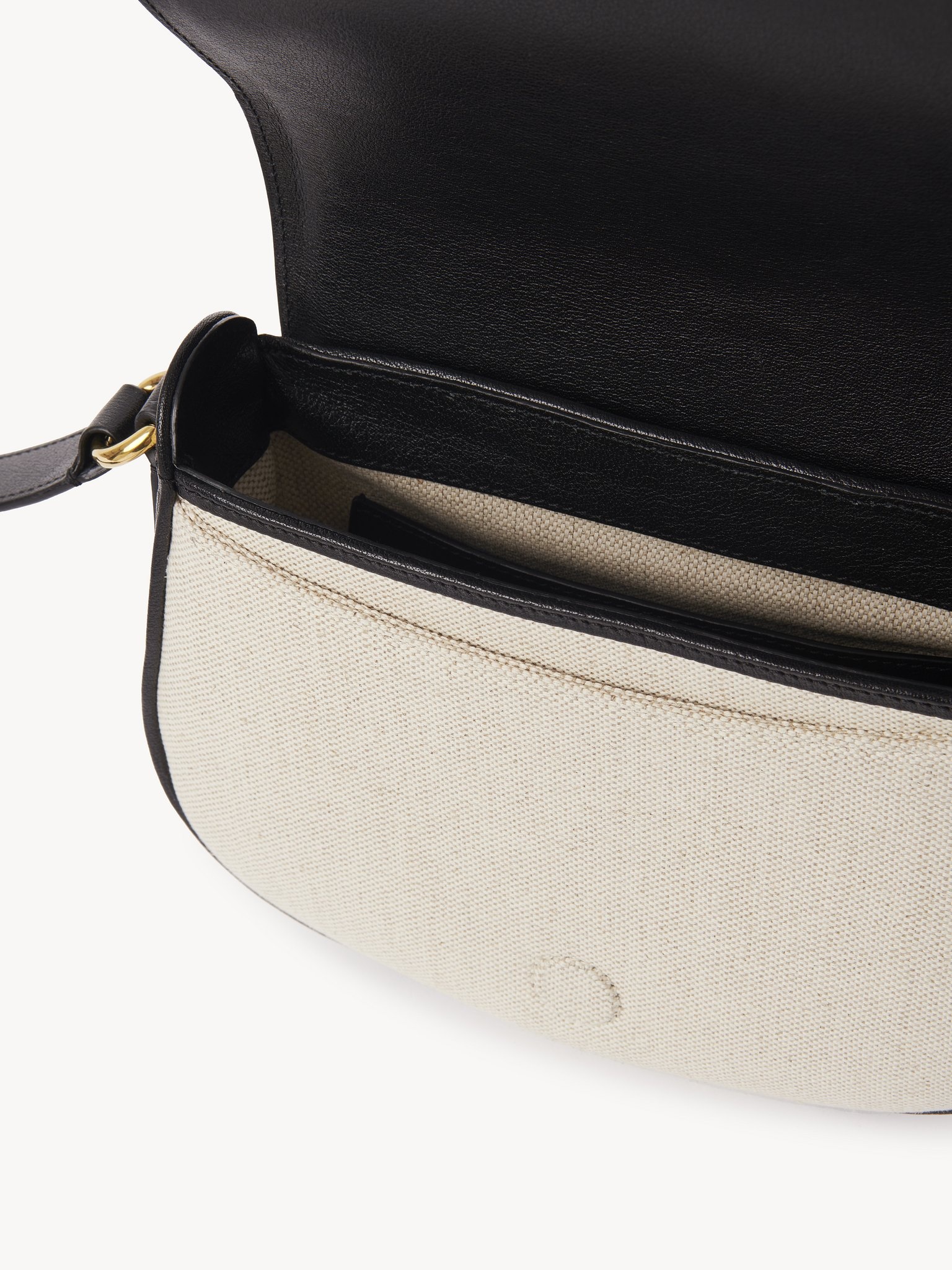 HORSE MEDAL SADDLE BAG IN CANVAS & GRAINED LEATHER - 5