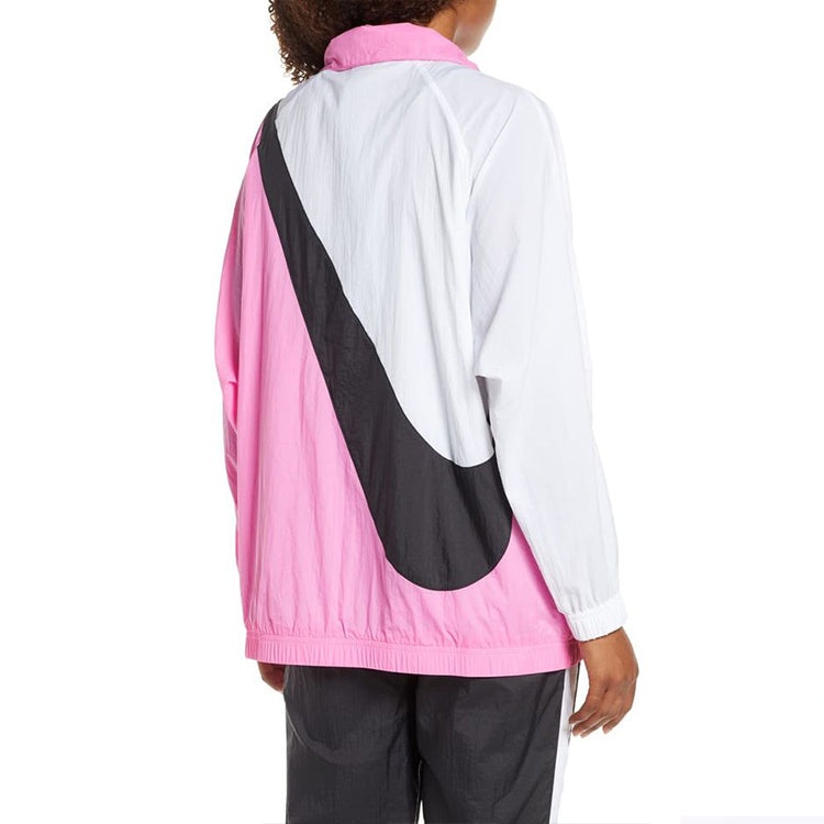 Nike Sportswear Woven Swoosh Logo Woven Jacket Pink/White BV3685-610 - 4