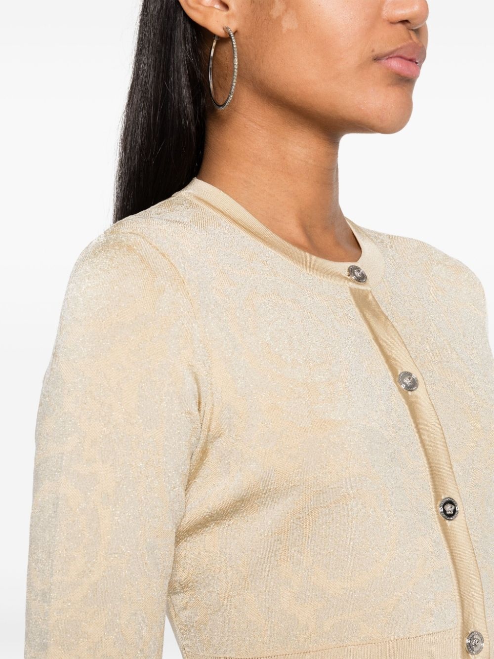Barocco-pattern cardigan - 5