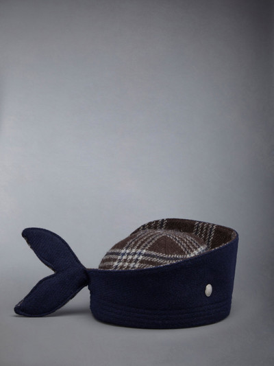 Thom Browne Prince of Wales Check British Wool Turn Back Whale Hat outlook