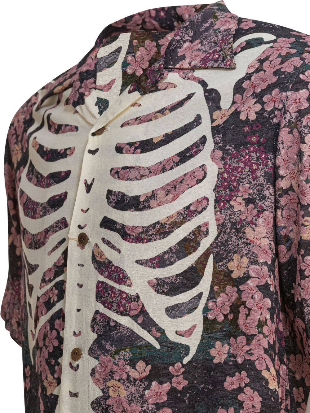 floral skeleton shirt - 4