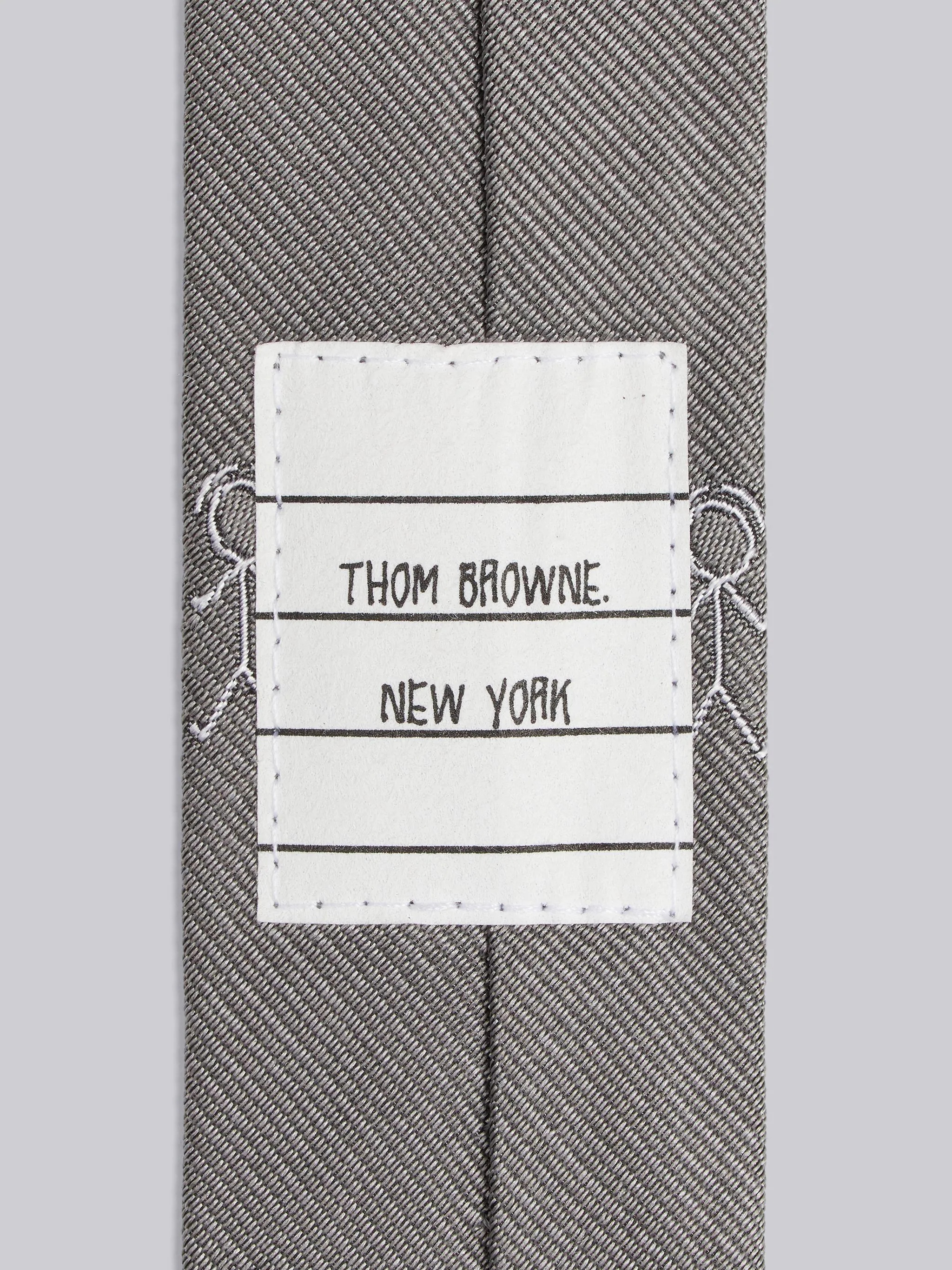 Medium Grey Jacquard Engineered Mr. Thom Icon Classic Tie - 2