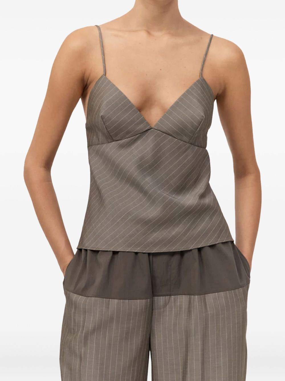 pinstripe cami top - 2