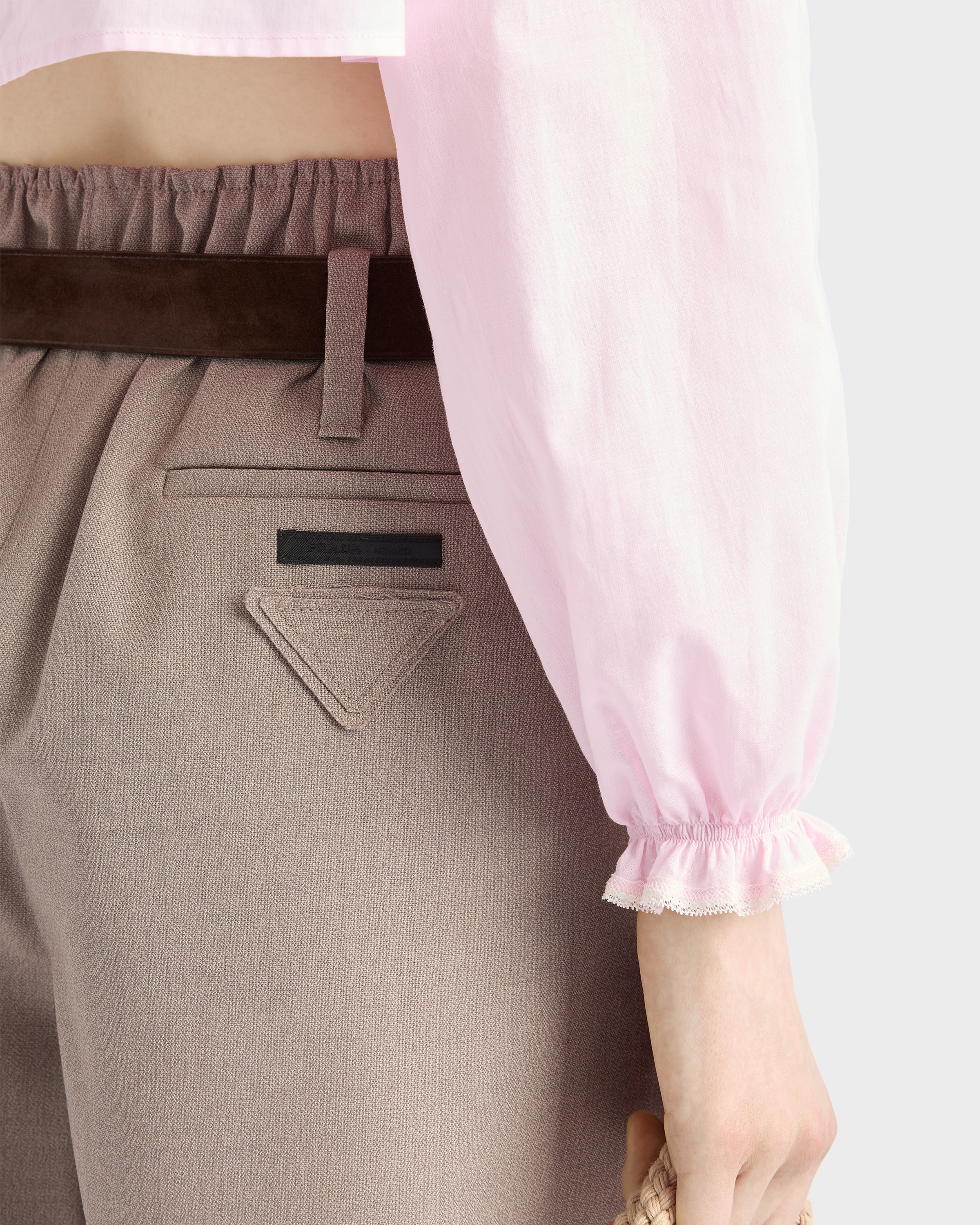 Mouliné wool shorts - 3