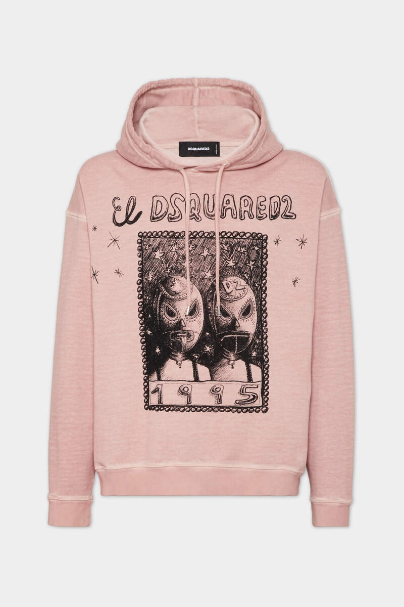 BEST FADE RELAX FIT MASK PRINT HOODIE 1