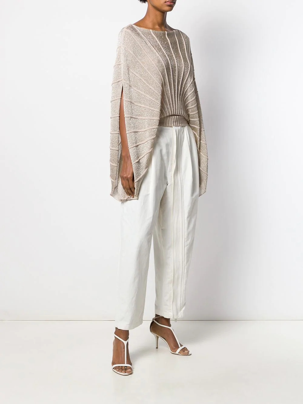 cape-style knitted top - 3