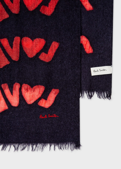 Paul Smith Wool 'Love Burnout' Scarf outlook