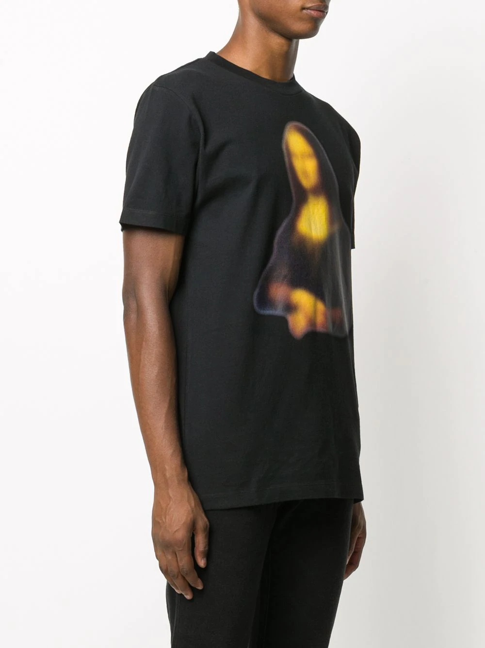 Blurred Monalisa print T-shirt - 3