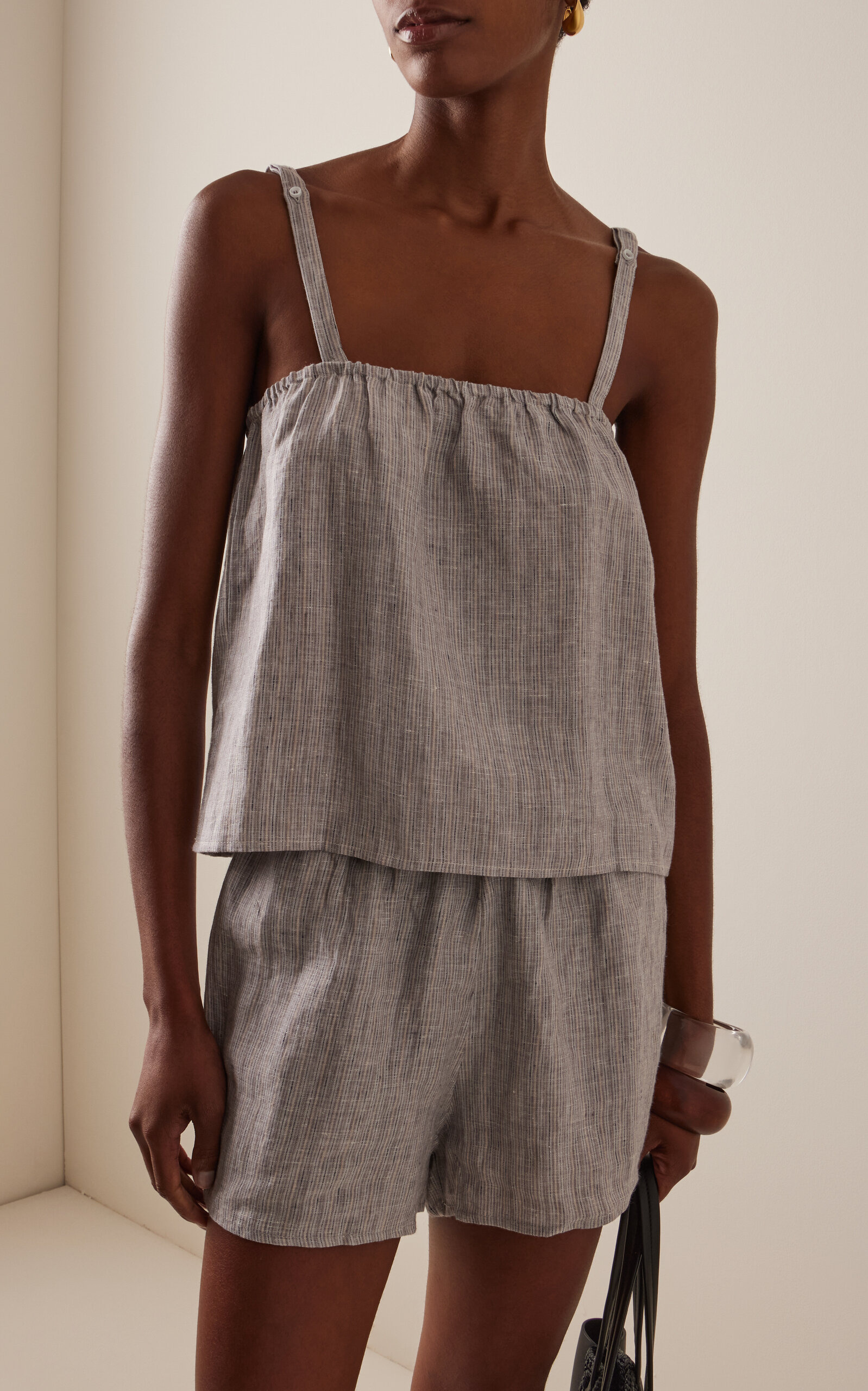 Two-Piece Linen Set grey - 3