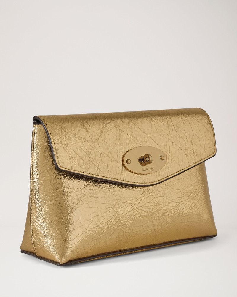 Darley Cosmetic Pouch Somerset Gold Crinkled Metallic 3
