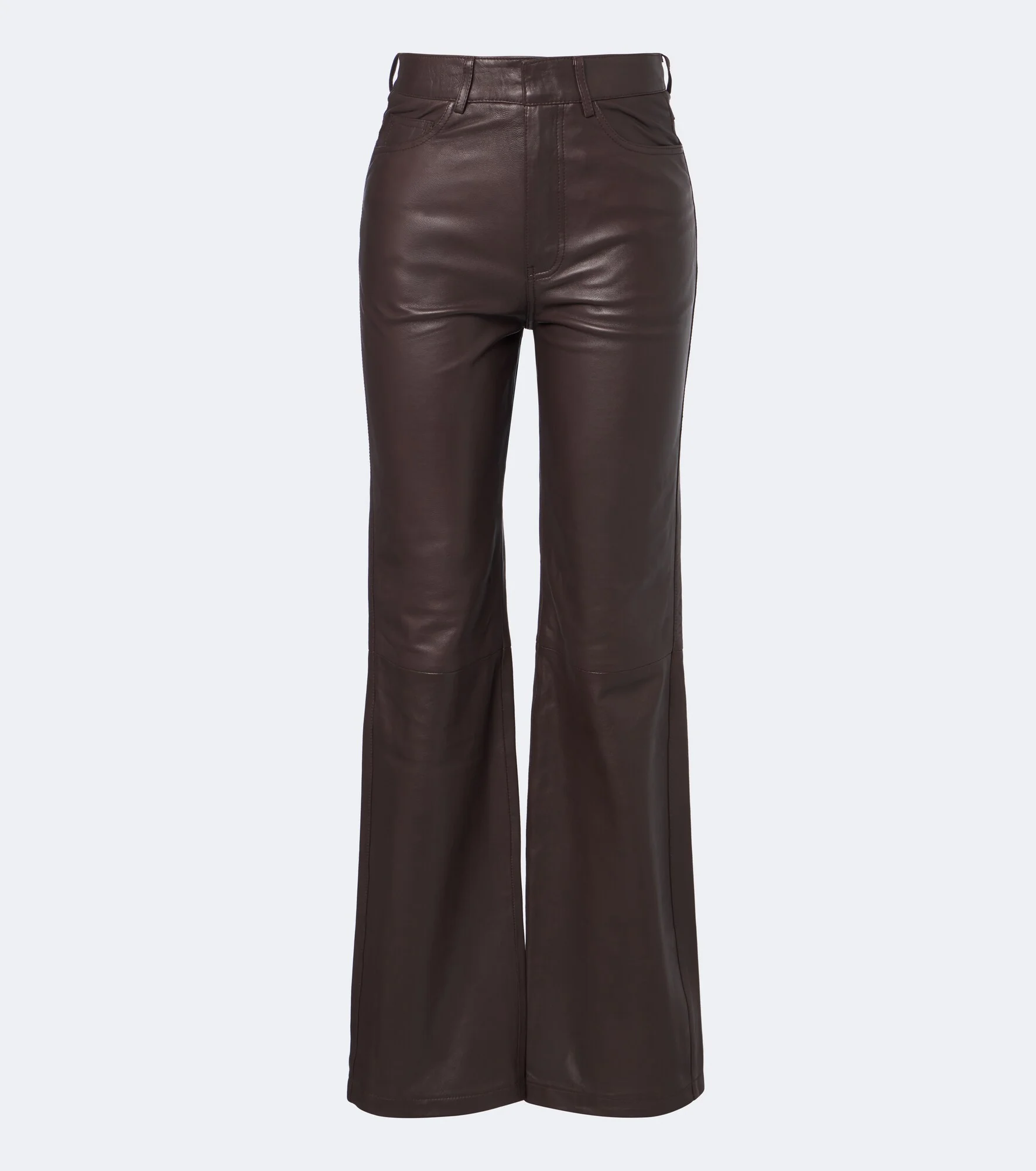 Leather straight pants - 1