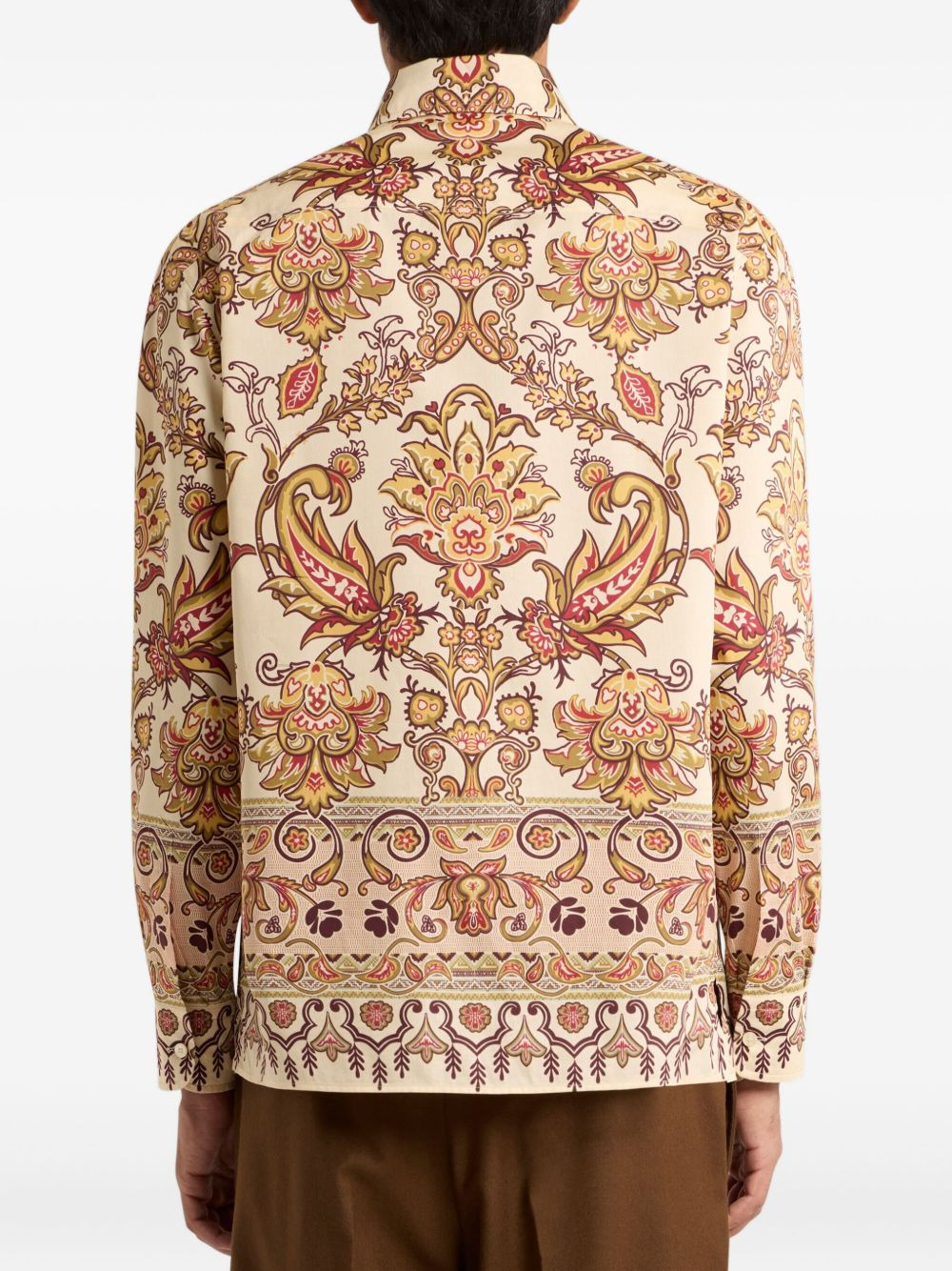 paisley-print cotton shirt - 4