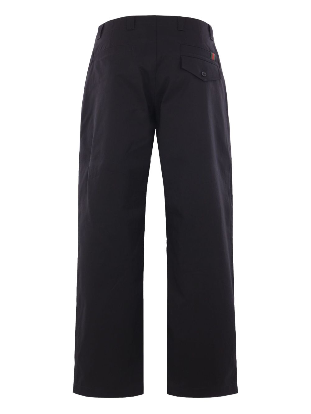 button-fastening twill trousers - 2