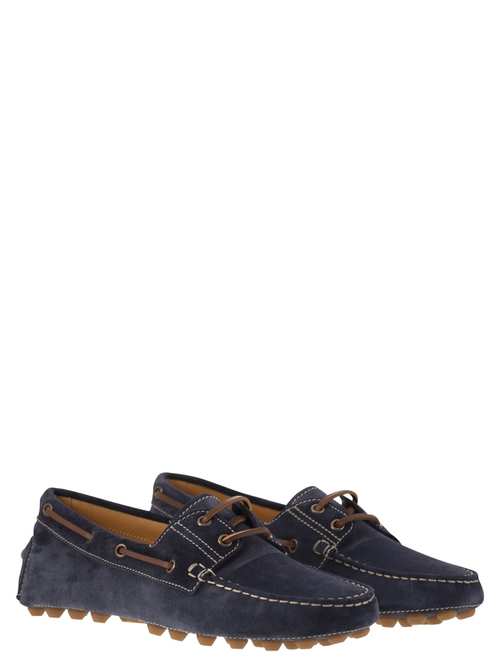 Tod's Men Rubber Bubble Suede Boat - 4