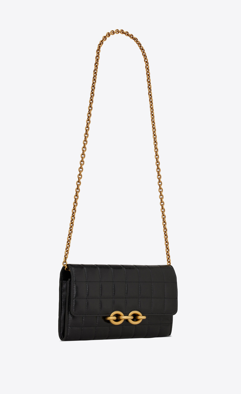 le maillon chain wallet in shiny quilted lambskin 5