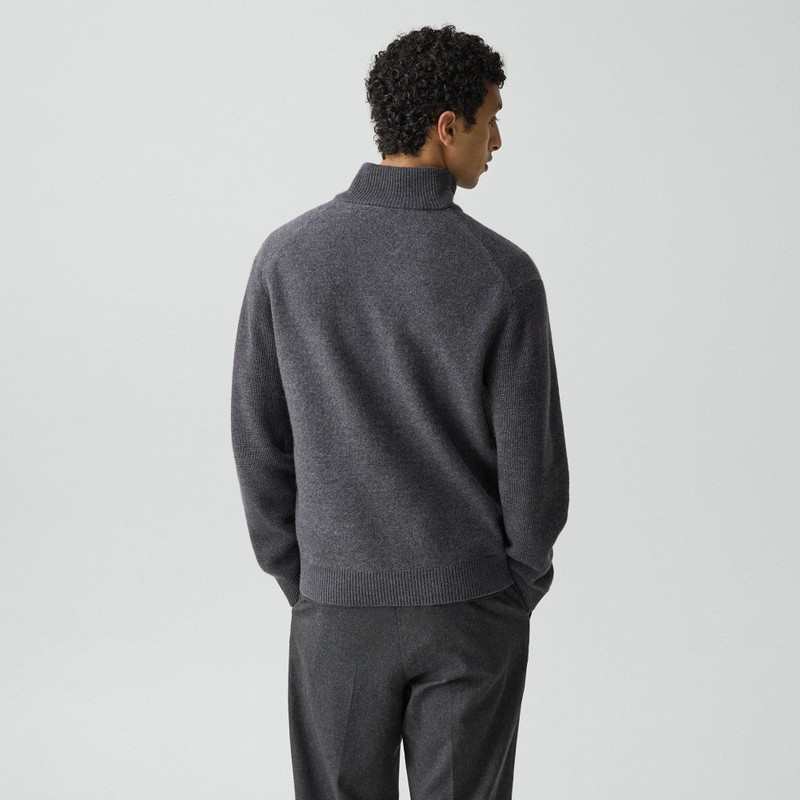 Turtleneck Cardigan in Boiled Wool 4