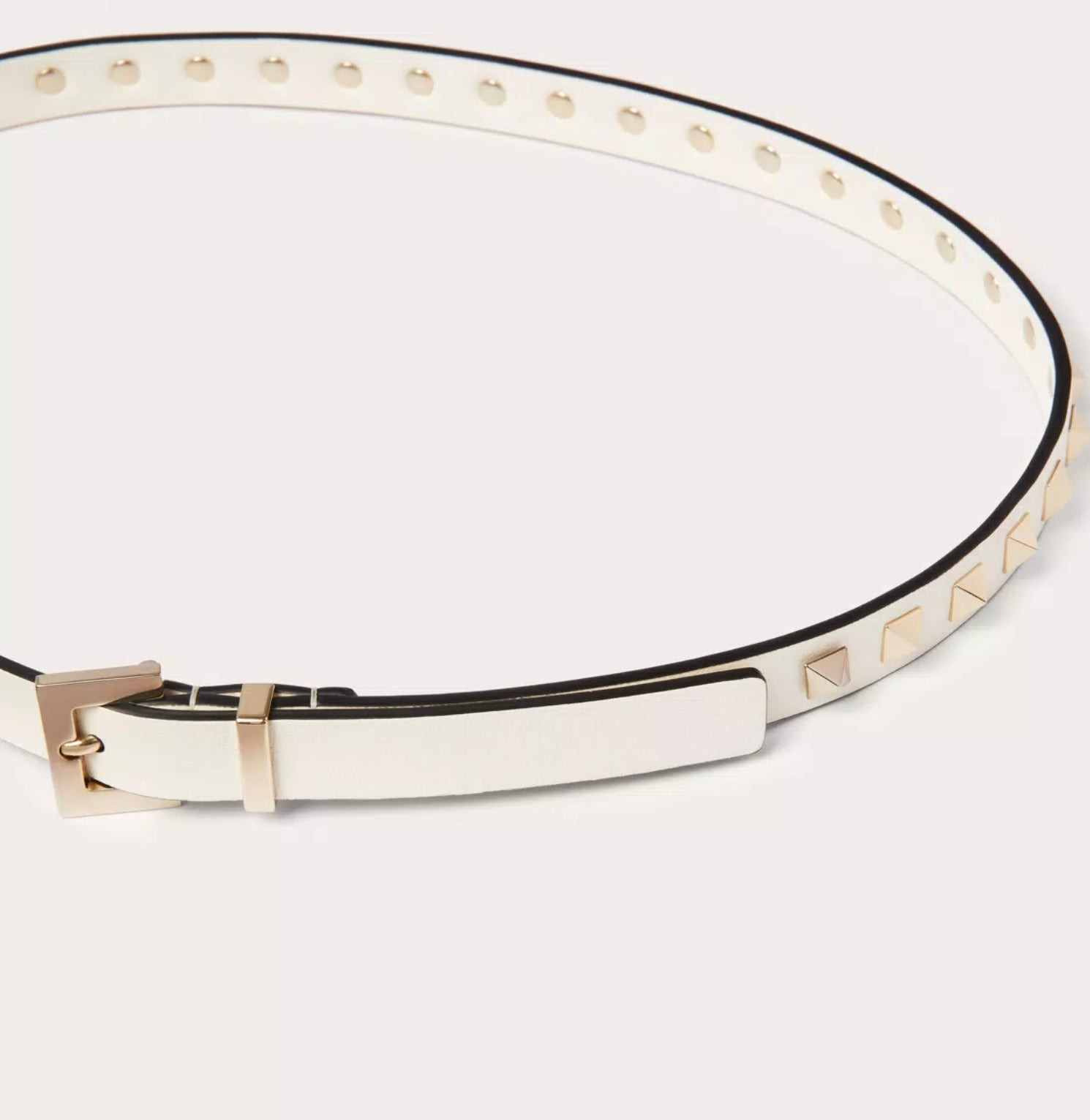 Valentino Rockstud Belt In Shiny Calfskin 15 Mm - 4
