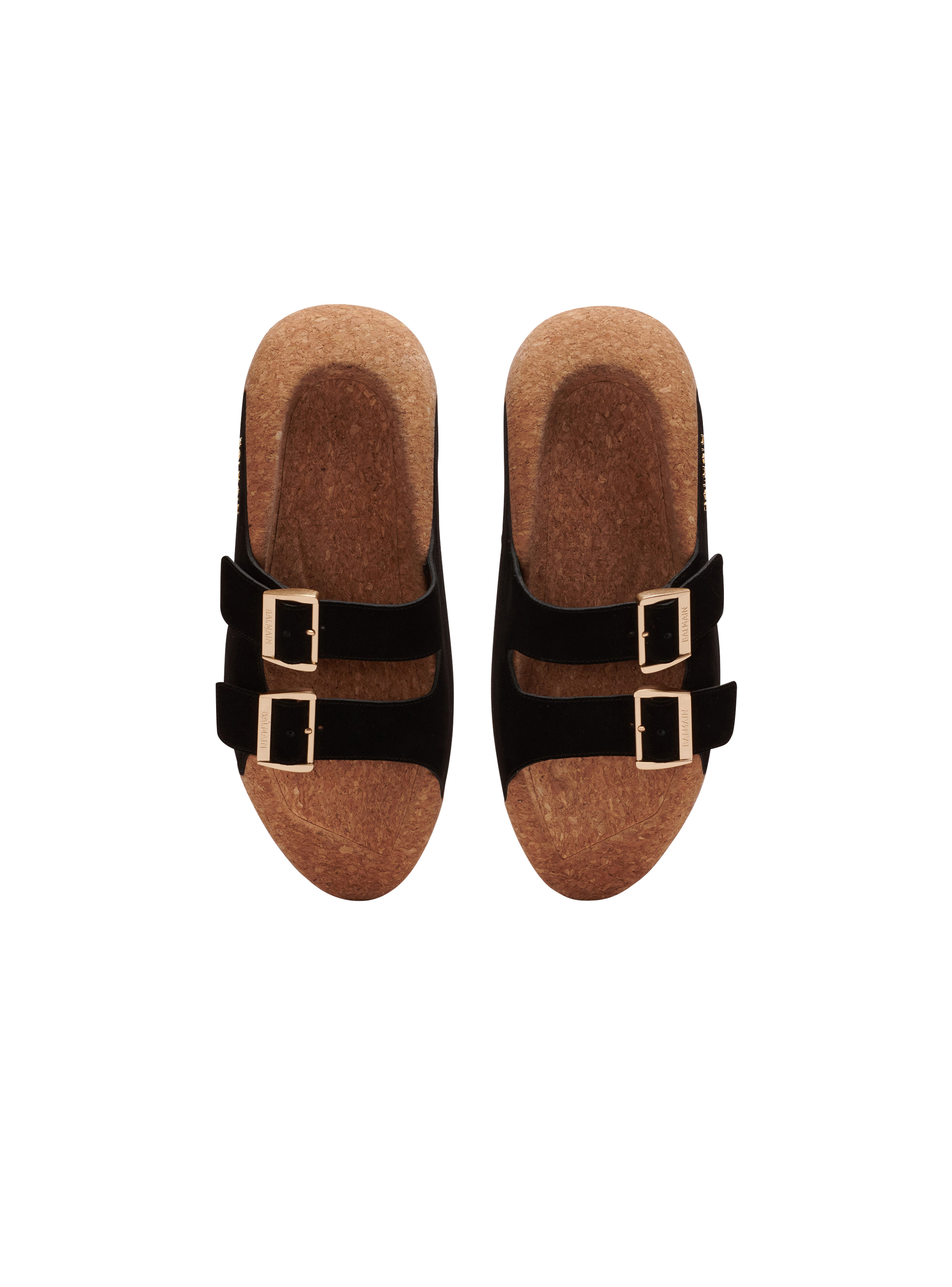 B-IT leather and cork mules - 3