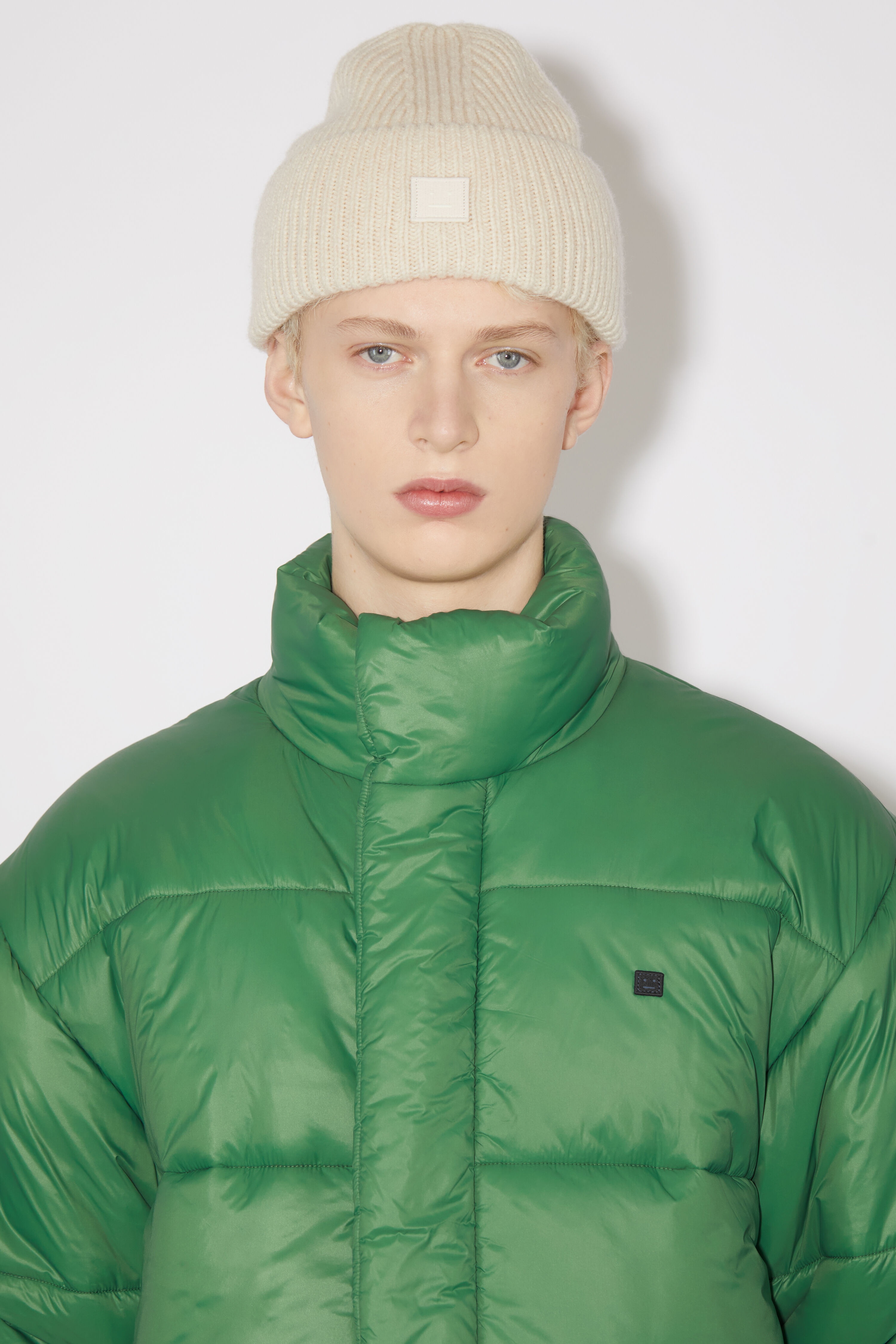 Puffer face logo jacket - Dusty green - 6