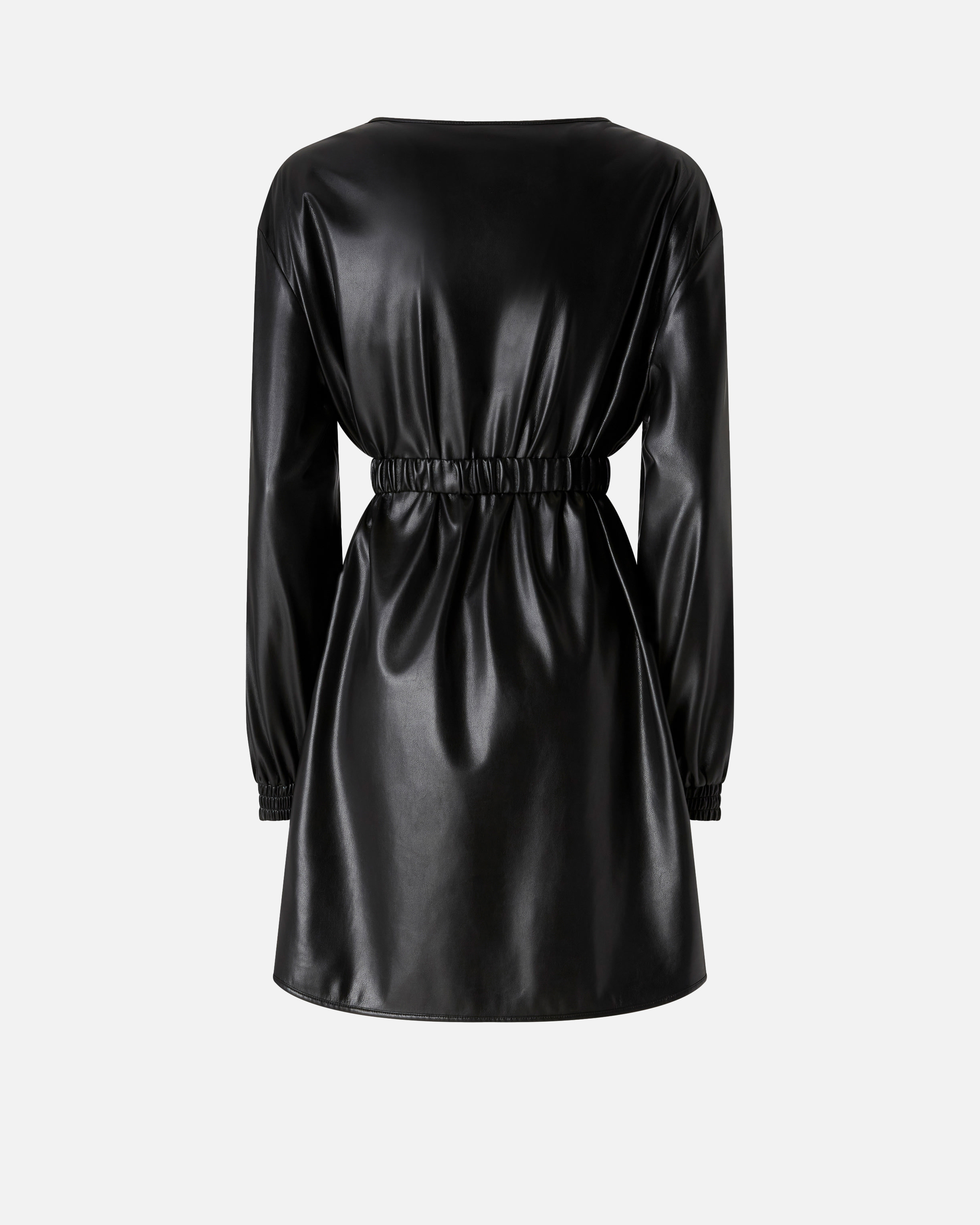 SHORT LEATHER-EFFECT DRESS - 6