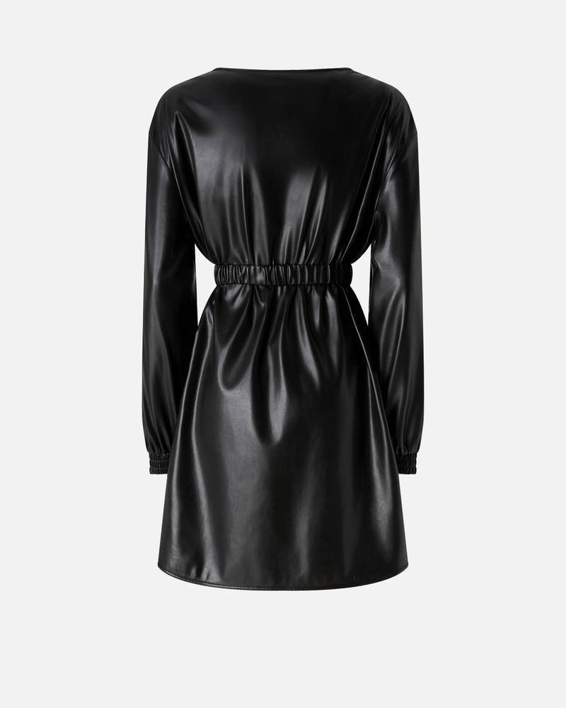 SHORT LEATHER-EFFECT DRESS 6