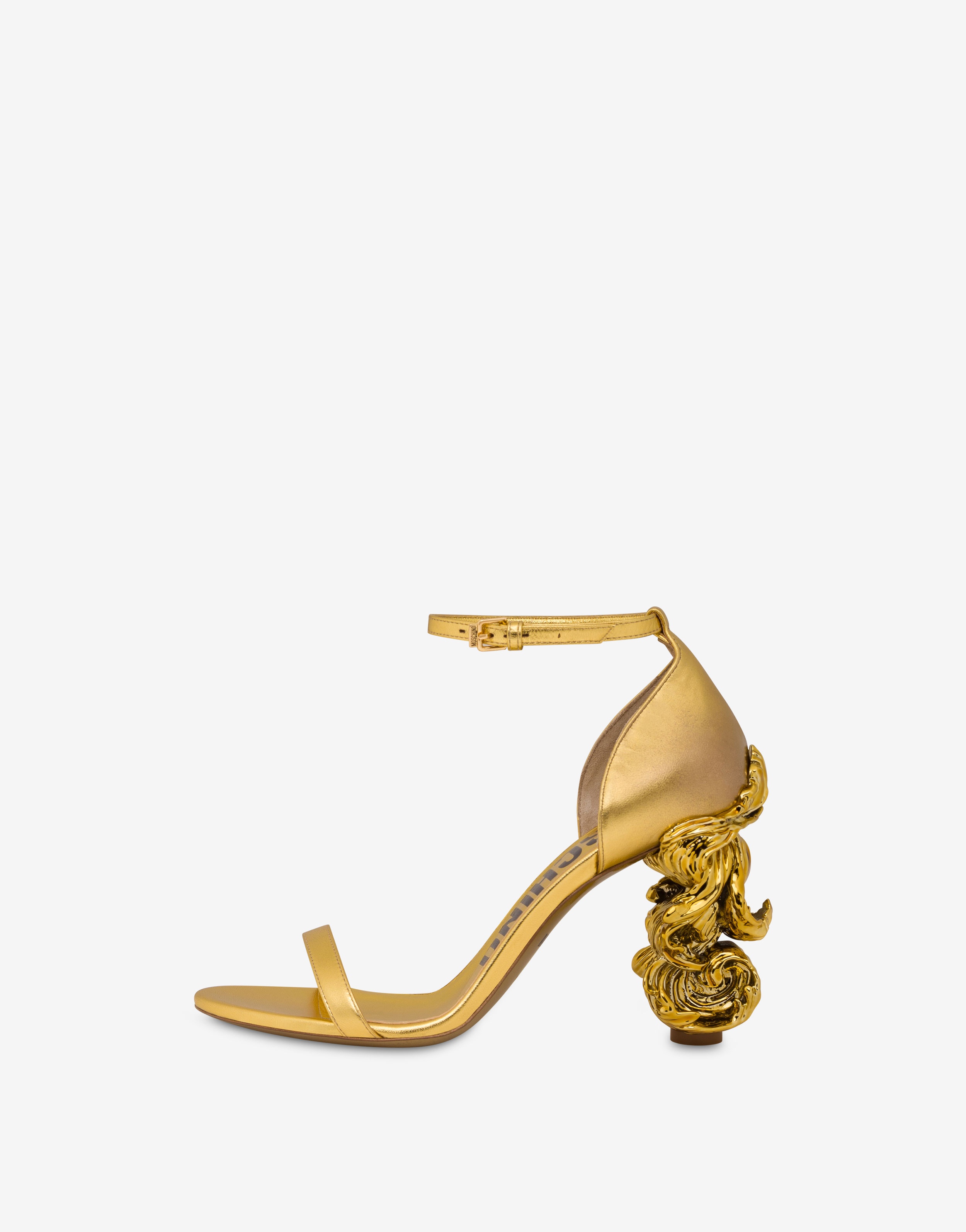 FLOURISH HEEL LAMINATED SANDALS - 2