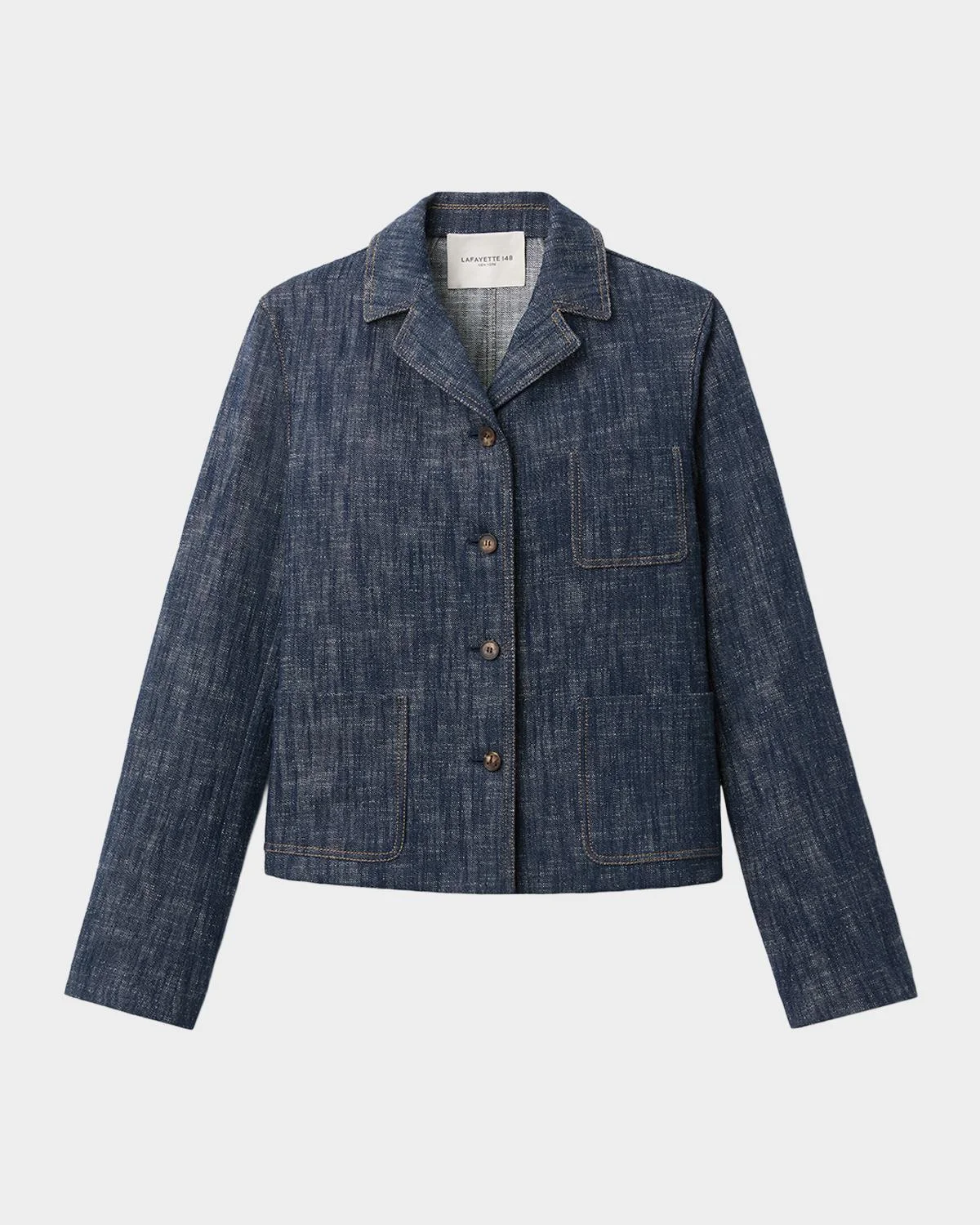 Three-Pocket Cotton Denim Jacket - 1