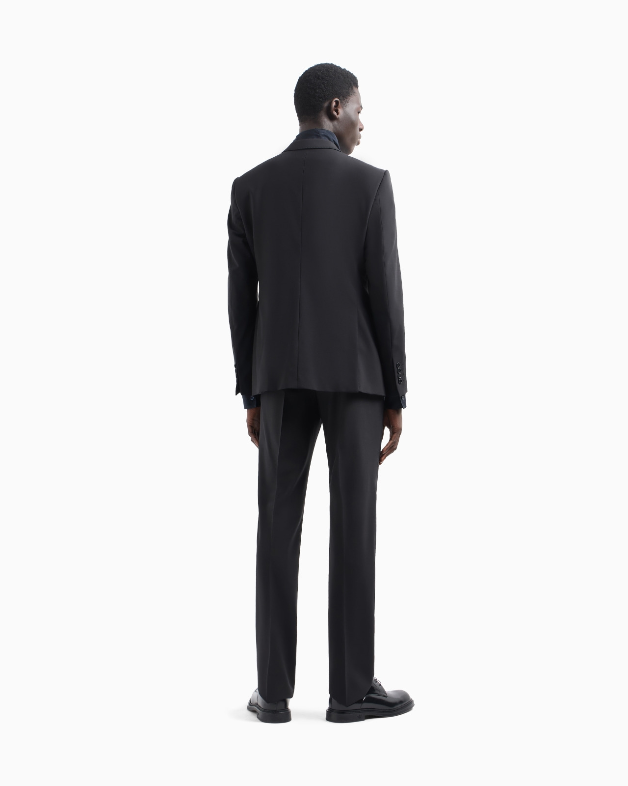 SINGLE-BREASTED SUIT IN VIRGIN-WOOL TWO-WAY STRETCH CANVAS - 3